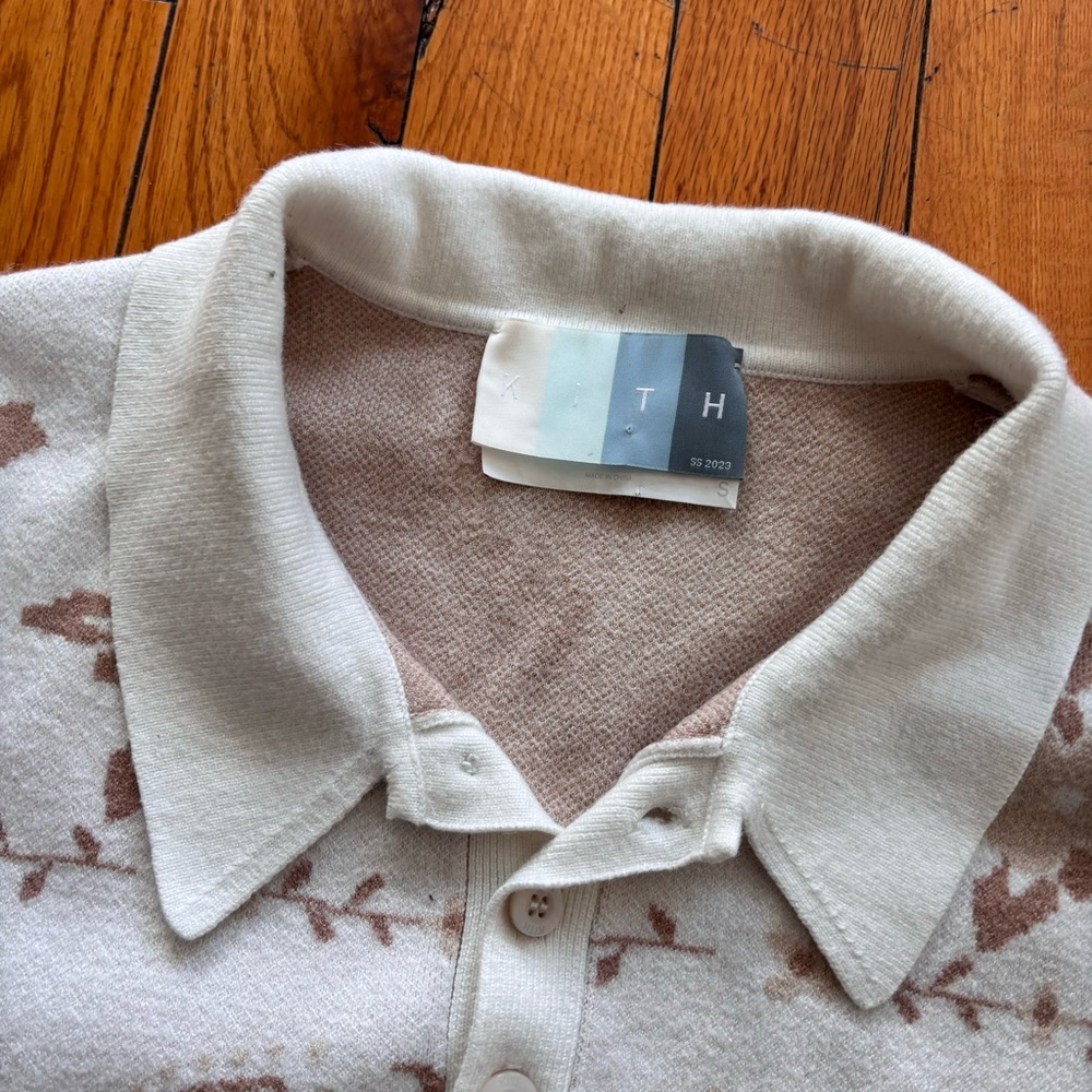Kith Paisley Harmon Polo Sweater Pullover